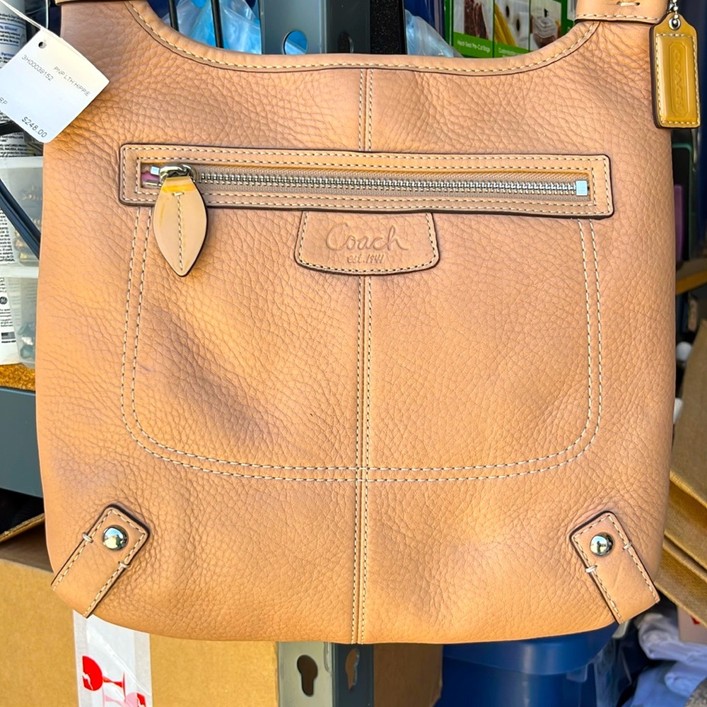 Brand new Coach crossbody tan 100% leather bag purse